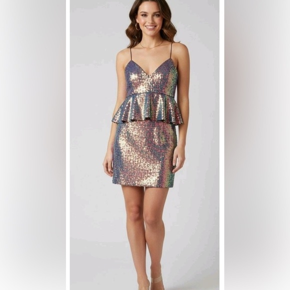 Zara Dresses & Skirts - Zara Sequin holographic Dress